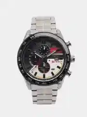 Серебряный мужские наручные часы Curren 8410 с хронографом в подарочной упаковке