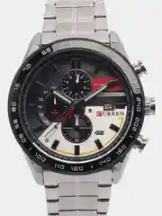 Серебряный мужские наручные часы Curren 8410 с хронографом в подарочной упаковке