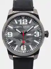 Черный наручные часы Mini Focus MF0032G, мужские, с календарём, в подарочной упаковке