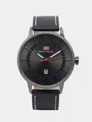 Черный мужские наручные часы Mini Focus MF0033G c календарём, в подарочной упаковке