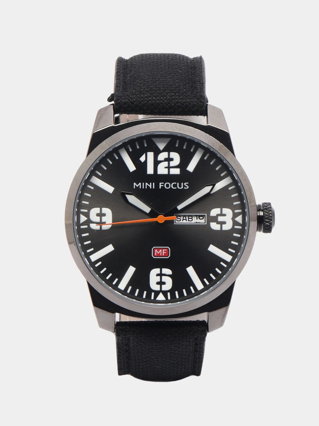 Серый наручные часы Mini Focus MF0032G, мужские, с календарём, в подарочной упаковке