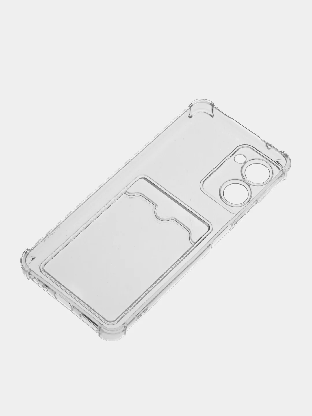 Прозрачный чехол для Realme 10 Pro / Реалми 10 Про прозрачный, с карманом для карты