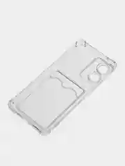 Прозрачный чехол для Realme 10 Pro / Реалми 10 Про прозрачный, с карманом для карты