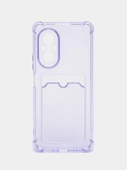 Силиконовый чехол для Huawei nova 9 SE (Хуавей нова 9 СЕ), прозрачный, с карманом для карт