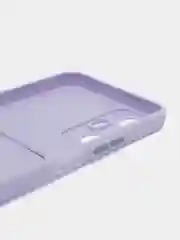 Сиреневый силиконовый чехол для Infinix HOT 20S (Инфиникс Хот 20С), карманом для карт