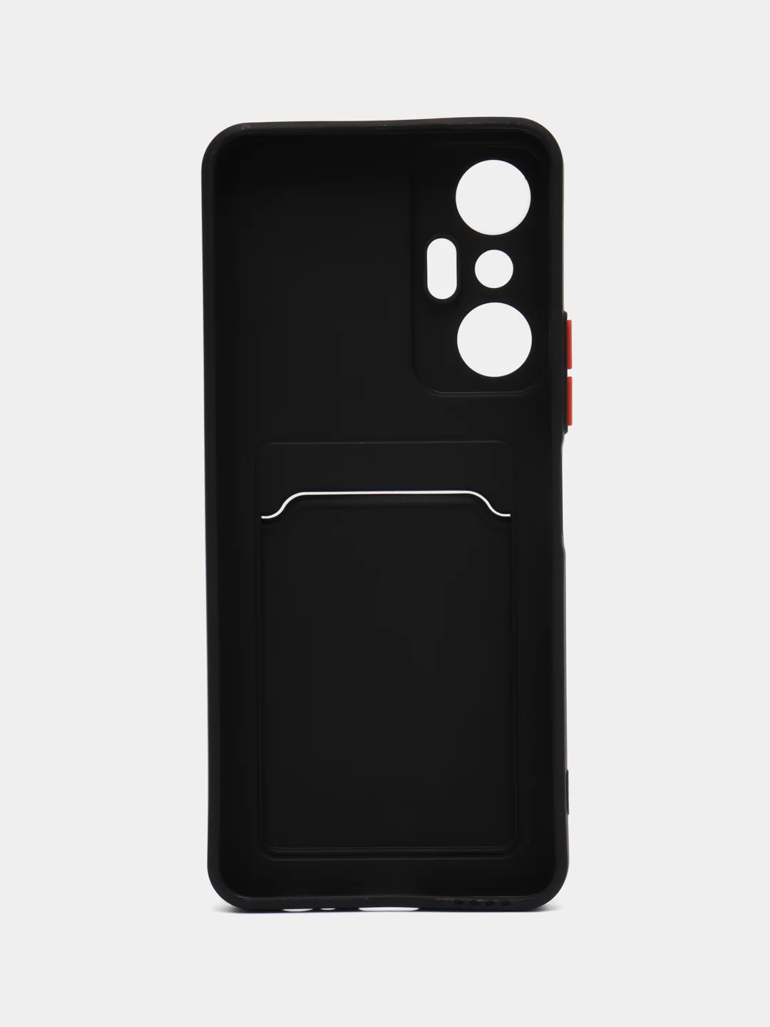 Черный силиконовый чехол для Infinix HOT 20S (Инфиникс Хот 20С), карманом для карт