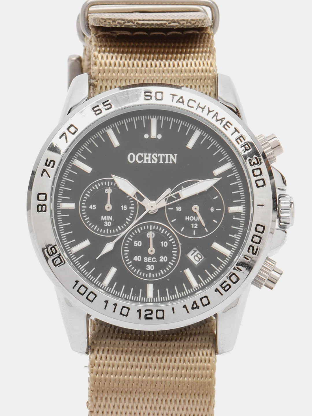 Песочный хаки мужские наручные часы хронограф Ochstin 6117B с хронографом в подарочной упаковке