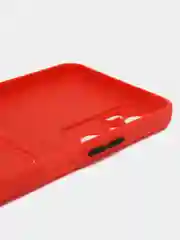 Красный силиконовый чехол Infinix HOT 20 4G Инфиникс Хот 20 4 Джи, с карманом для карт, прозрачный