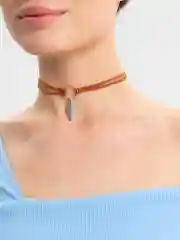 Чокер на Новый год с подвеской перо