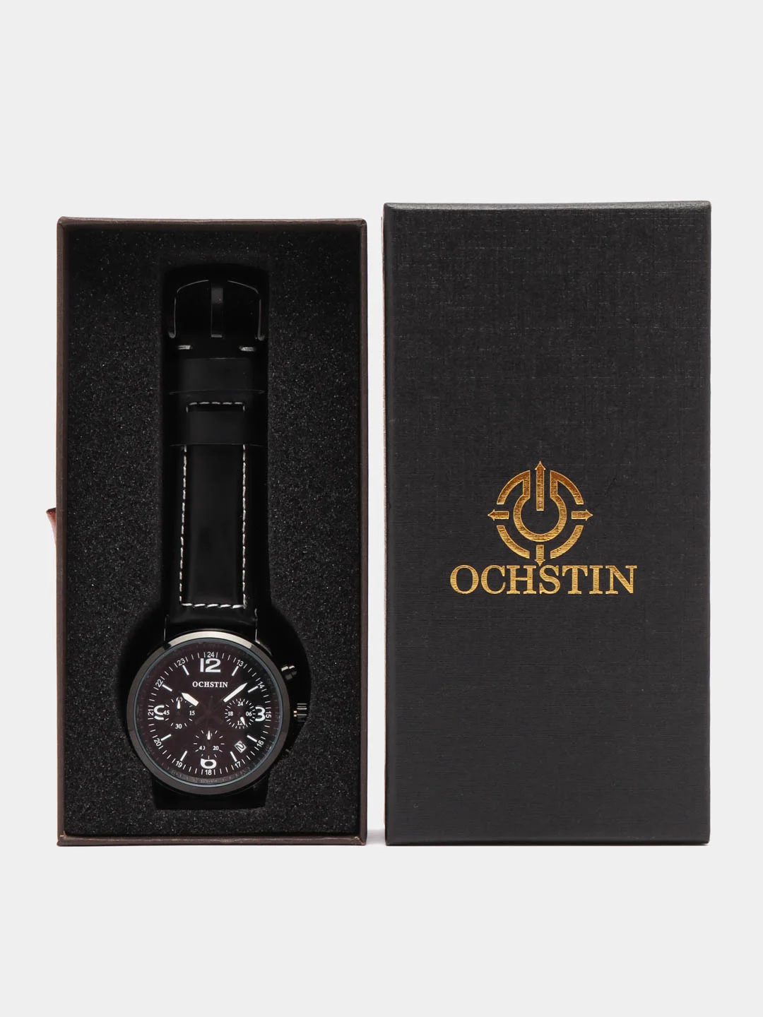 Хром мужские наручные часы Ochstin 6047A с хронографом в подарочной упаковке