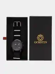 Черный мужские наручные часы Ochstin 7047C с хронографом в подарочной упаковке