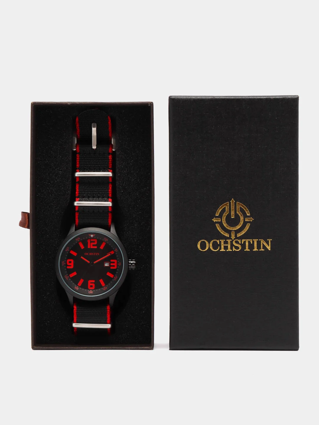 Красный мужские наручные часы Ochstin 7054B в подарочной упаковке