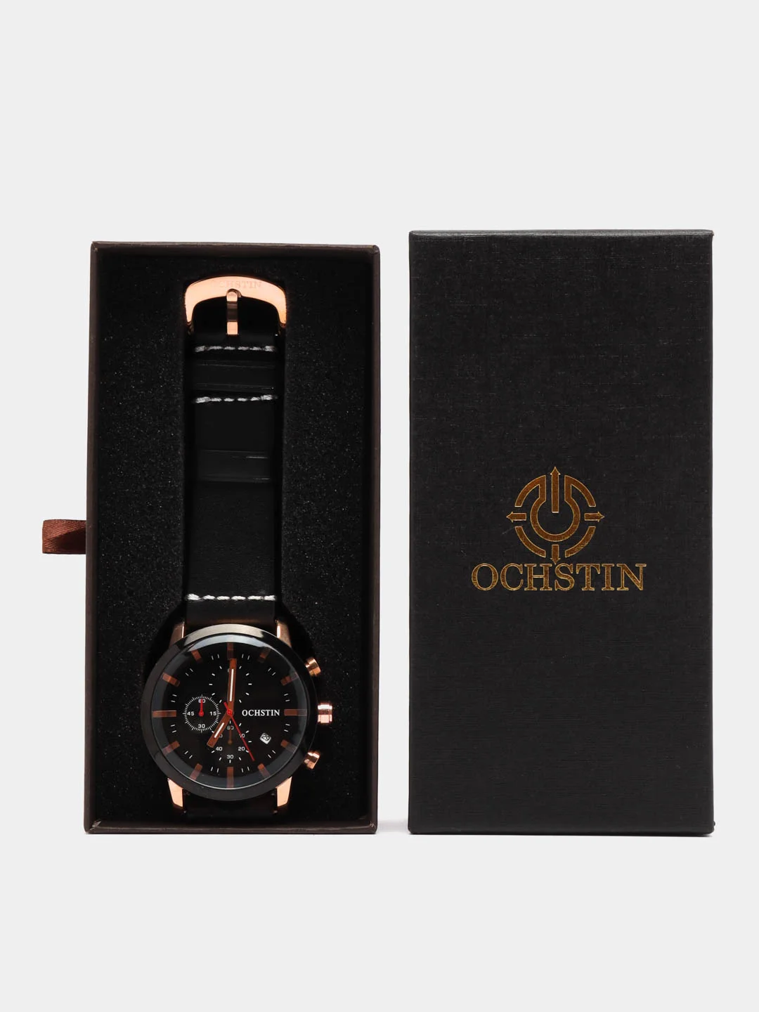 Карамельный мужские наручные часы Ochstin 6078A с хронографом в подарочной упаковке