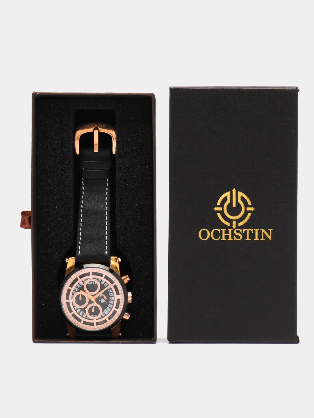 Хром мужские наручные часы Ochstin 6110A с хронографом в подарочной упаковке