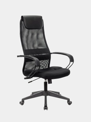Кресло офисное BRABIX PREMIUM Stalker EX-608 PL, ткань-сетка/кожзам, черное, 532090