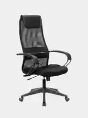 Кресло офисное BRABIX PREMIUM Stalker EX-608 PL, ткань-сетка/кожзам, черное, 532090