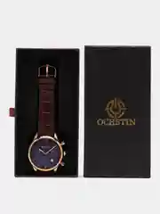 Серебряный мужские наручные часы Ochstin 6129A с хронографом в подарочной упаковке