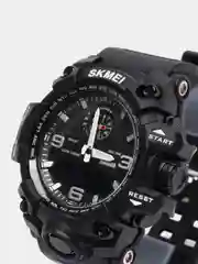 Черный мужские спортивные наручные часы Skmei 1586 в подарочной упаковке