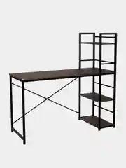 Стол на металлокаркасе Brabix Loft, 1200х520х1200 мм, 3 полки, цвет морёный дуб, 641221