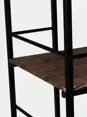Стол на металлокаркасе Brabix Loft, 1200х520х1200 мм, 3 полки, цвет морёный дуб, 641221