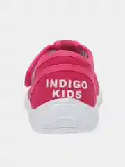 Фуксия кеды для девочки на липучках текстильные на высокой подошве INDIGO KIDS