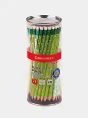 Карандаши простые чернографитные для рисования Hb с ластиком, Brauberg 72 штуки, 880761