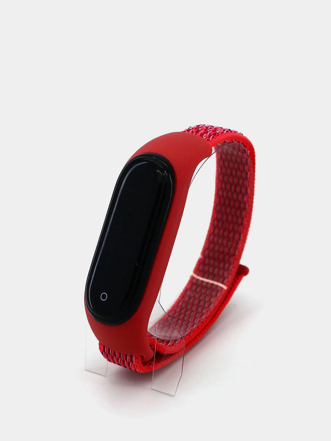 Фуксия ремешок нейлоновый на липучке для Xiaomi Mi Band 3, Mi Band 4, Band 5, Band 6, Mi Band 7