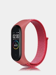 Ремешок нейлоновый на липучке для Xiaomi Mi Band 3, Mi Band 4, Band 5, Band 6, Mi Band 7