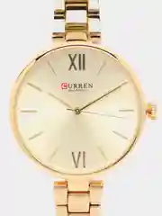 Золотой женские наручные часы Curren 9017 в подарочной упаковке