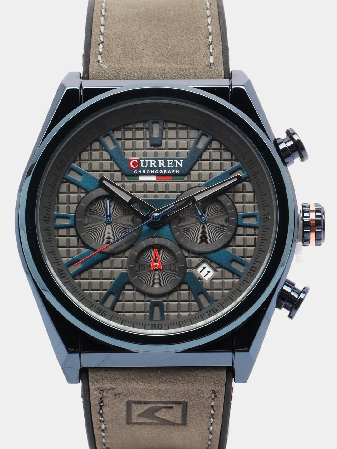 Серый мужские наручные часы Curren 8392 с хронографом в подарочной упаковке