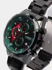 Угольный мужские наручные часы Curren 8402 с хронографом в подарочной упаковке