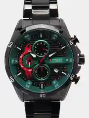 Угольный мужские наручные часы Curren 8402 с хронографом в подарочной упаковке