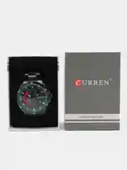 Угольный мужские наручные часы Curren 8402 с хронографом в подарочной упаковке