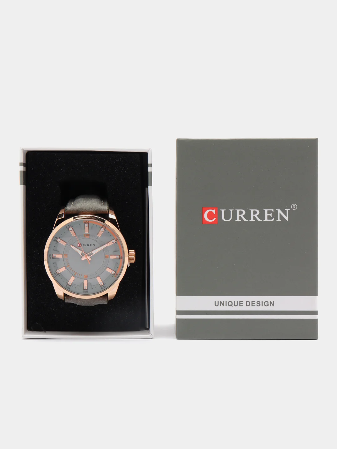 Коричневый мужские наручные часы Curren 8390 в подарочной упаковке