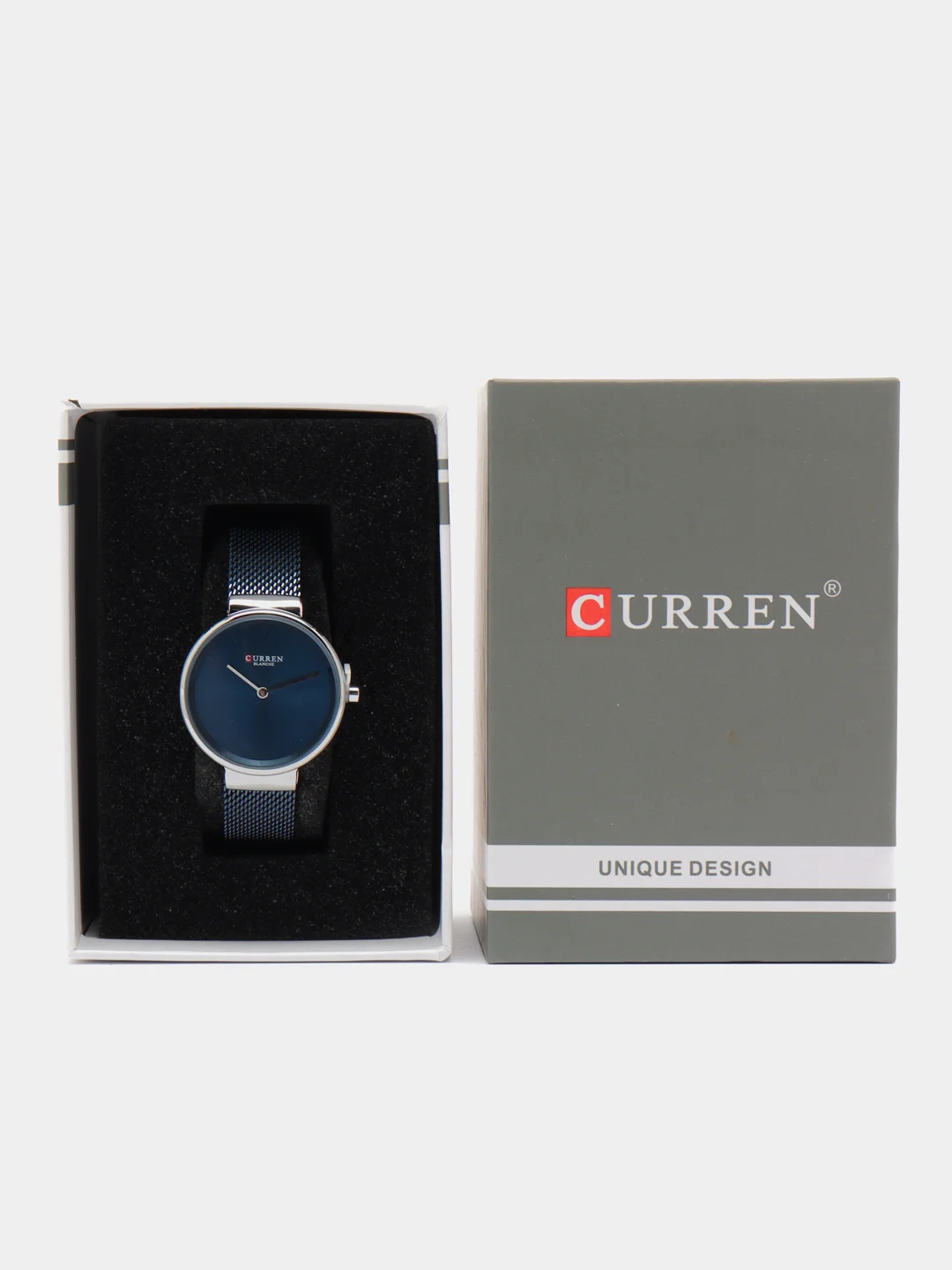 Синий женские наручные часы Curren 9016 в подарочной упаковке