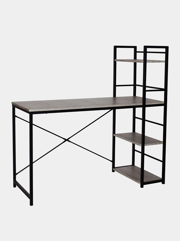 Стол на металлокаркасе Brabix Loft, 1200х520х1200 мм, 3 полки, цвет дуб антик, 641222