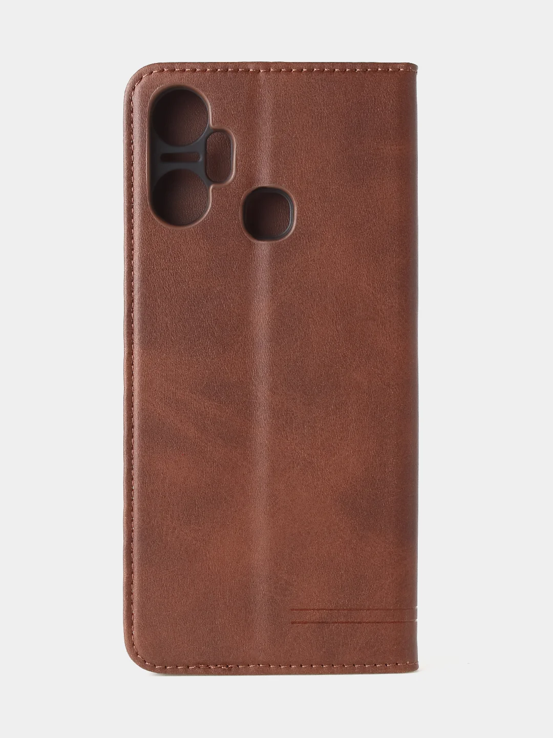 Коричневый чехол-книжка GQ для Infinix Smart 6 Plus, искусственная кожа