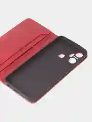 Красный чехол-книжка GQ для Infinix Smart 6 Plus, искусственная кожа