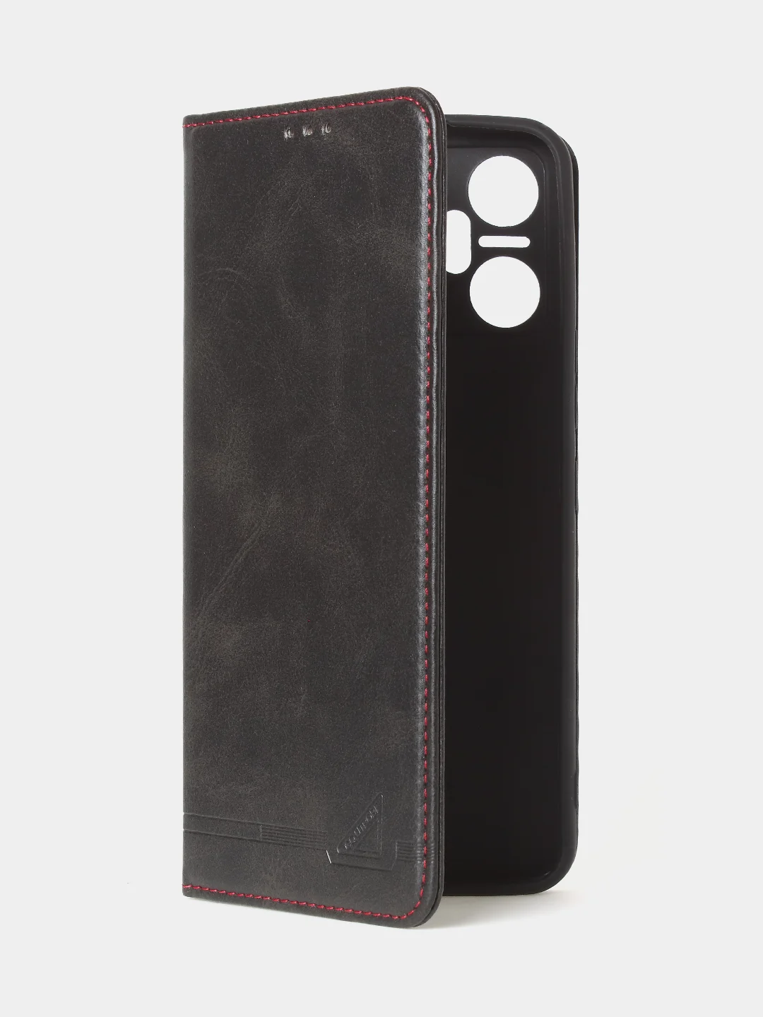 Черный чехол-книжка GQ для Infinix Smart 6 Plus, искусственная кожа