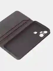 Черный чехол-книжка GQ для Infinix Smart 6 Plus, искусственная кожа