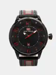 Черный мужские наручные часы Mini Focus MF0012G с календарём, в подарочной упаковке