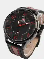 Черный мужские наручные часы Mini Focus MF0012G с календарём, в подарочной упаковке