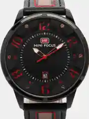 Черный мужские наручные часы Mini Focus MF0012G с календарём, в подарочной упаковке