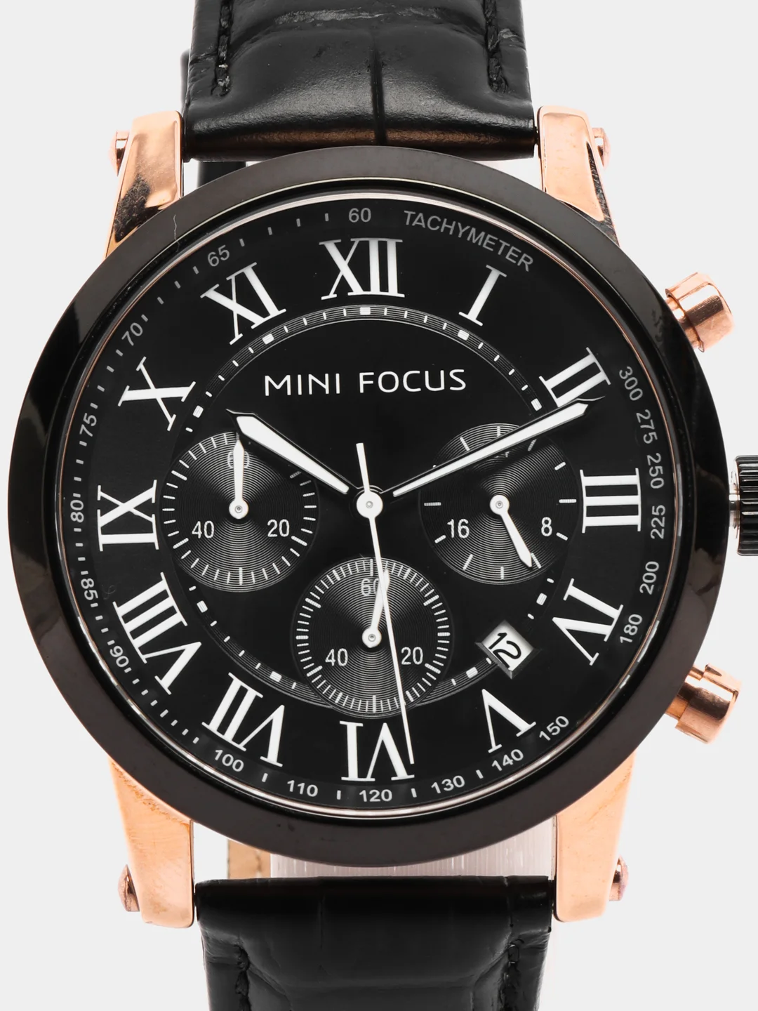 Угольный мужские наручные часы Mini Focus MF0415G, с хронографом, в подарочной упаковке