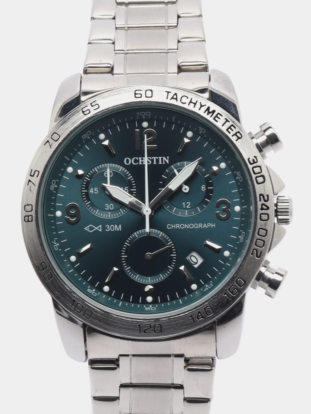Бирюзовый мужские наручные часы Ochstin 6123B с хронографом в подарочной упаковке