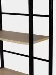 Стол на металлокаркасе Brabix Loft,1200х520х1200 мм, 3 полки, цвет дуб натуральный, 641223