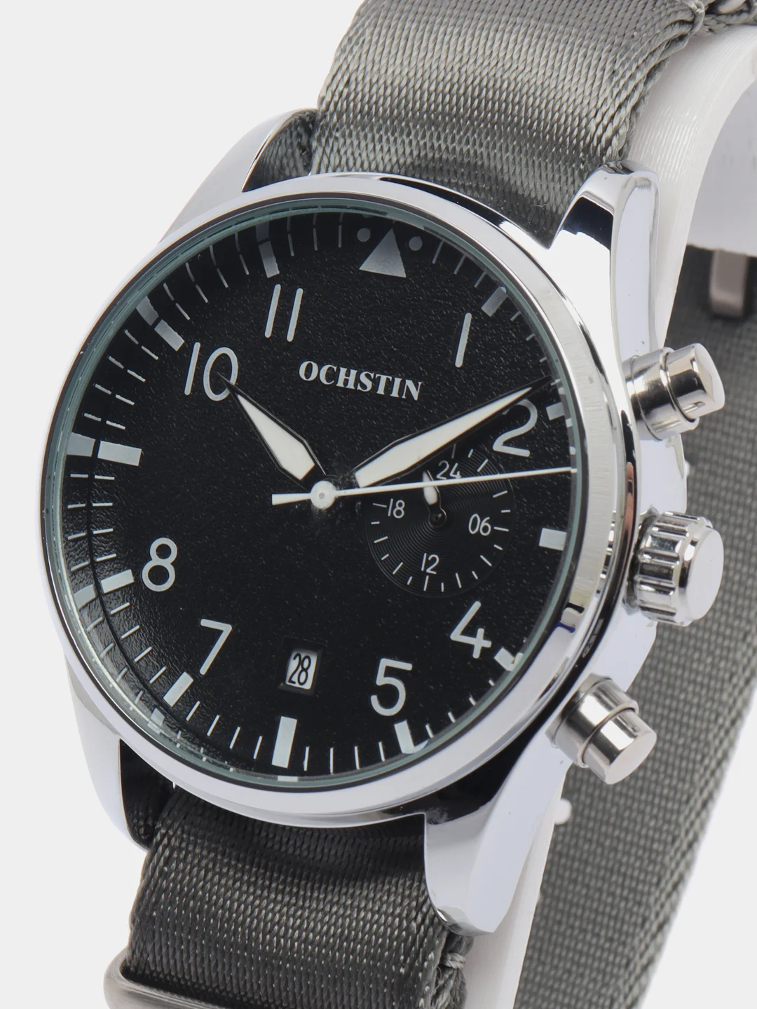 Серебряный мужские наручные часы Ochstin 7043C в подарочной упаковке