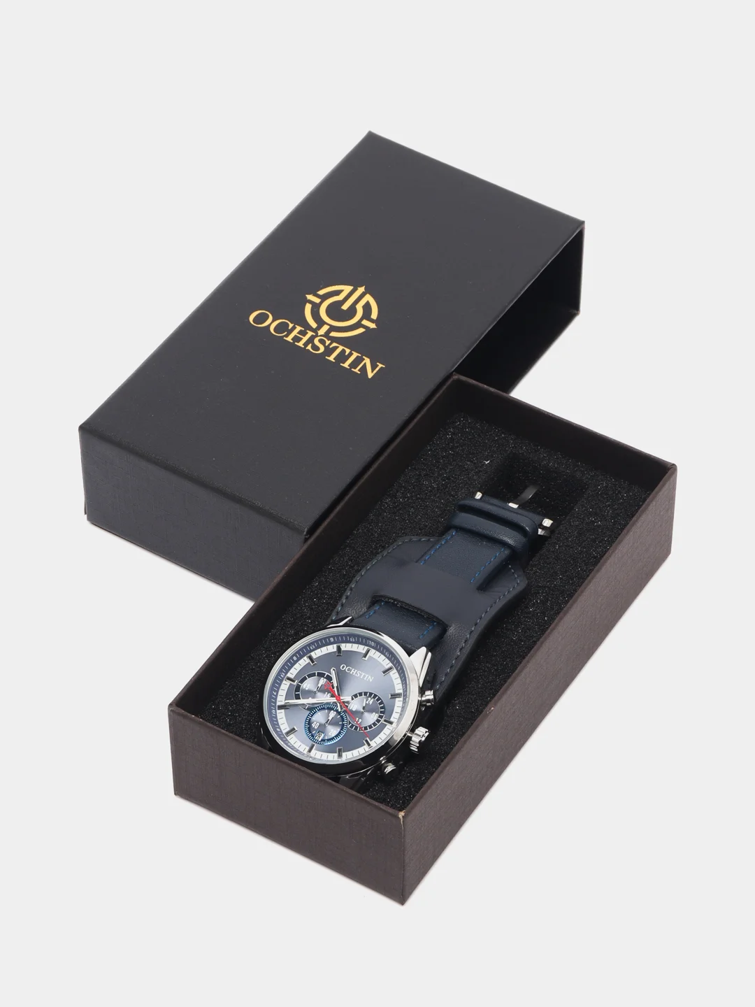 Индиго мужские наручные часы Ochstin 7229 с хронографом в подарочной упаковке