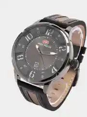 Песочный хаки мужские наручные часы Mini Focus MF0012G с календарём, в подарочной упаковке