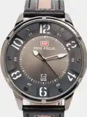Песочный хаки мужские наручные часы Mini Focus MF0012G с календарём, в подарочной упаковке
